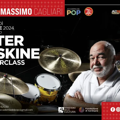 Masterclass di batteria con Peter Erskine il 2 Ottobre 2024 al Teatro Massimo di Cagliari per Accademia del Pop