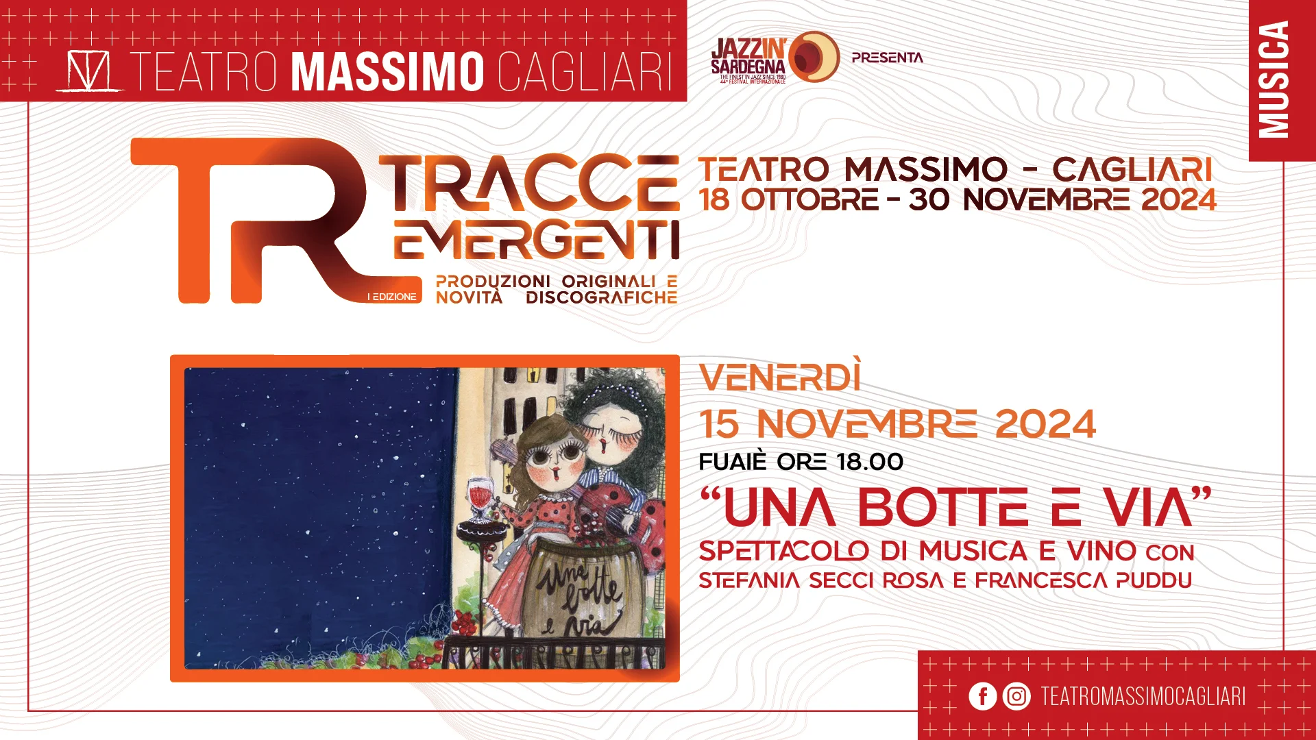 Una Botte e Via di Stefania Secci Rosa e Francesca Puddu live al Teatro Massimo - Tracce Emergenti - il nuovo panel del Festival Jazz in Sardegna